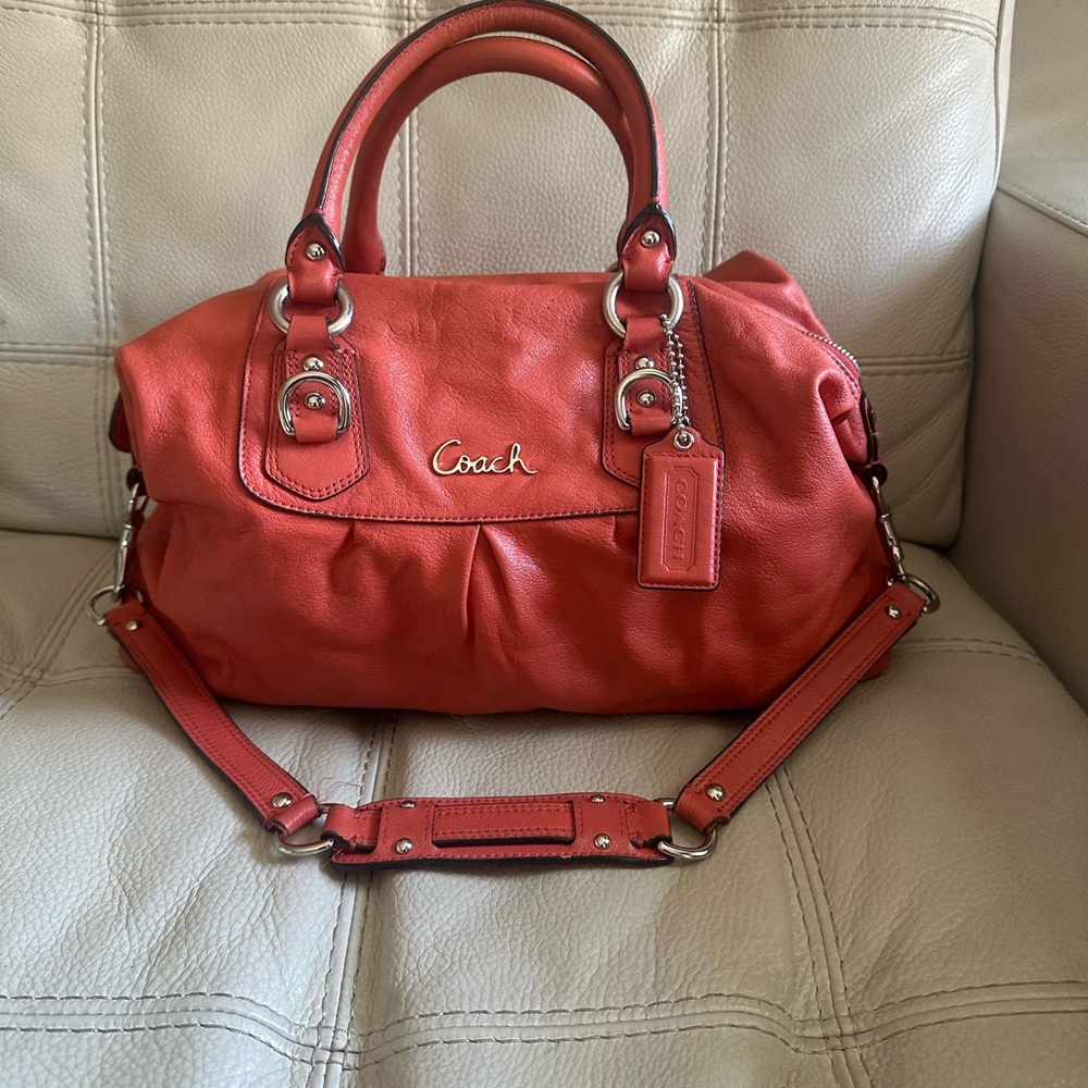 Coach Coral Leather Satchel ur